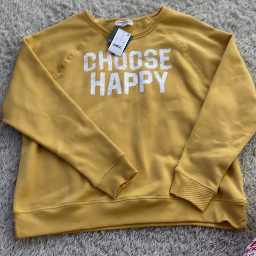 “Choose Happy” loose crewneck